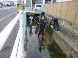 愛染川の清掃状況
