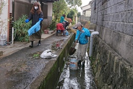 水路の清掃状況「平賀北東部自治区」