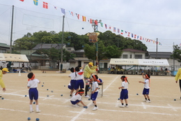 玉入れ(ホームページ委員会撮影) 玉入れ