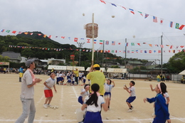 玉入れ(ホームページ委員会撮影) 玉入れ