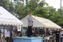 来賓祝辞(ホームページ委員会撮影) 来賓祝辞