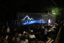 白峯祭プロジェクションマッピング(ホームページ委員会撮影) 白峯祭プロジェクションマッピング