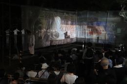 白峯祭プロジェクションマッピング(ホームページ委員会撮影) 白峯祭プロジェクションマッピング