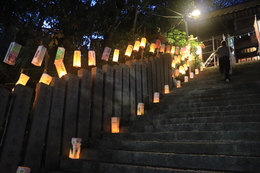 讃岐提灯点灯(ホームページ委員会撮影) 讃岐提灯点灯