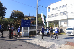 第3ポイントのシオンの丘到着(ホームページ委員会撮影) 第3ポイントのシオンの丘到着