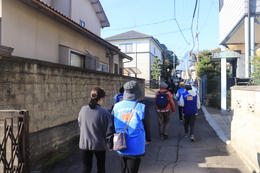 今池方面に向かいます(ホームページ委員会撮影) 今池方面に向かいます